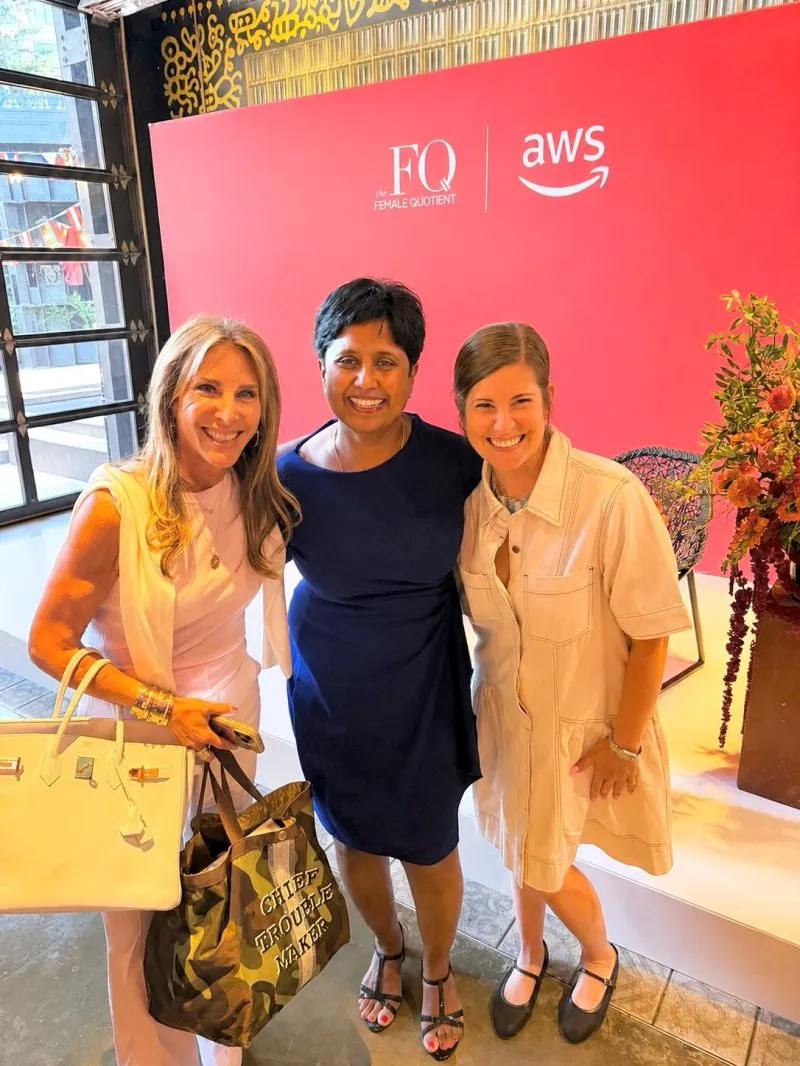 Founders and AWS leaders at the AWS and Female Quotient Partner Summit reception in New York